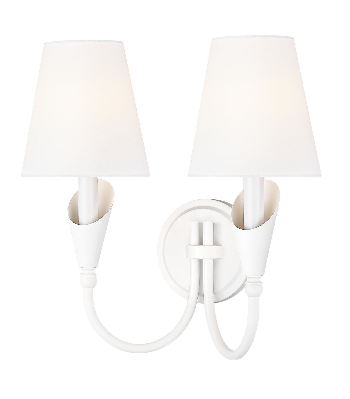 4014-2S-TW - Claudelle 2 Light Wall 14" Sconce - Tundra White