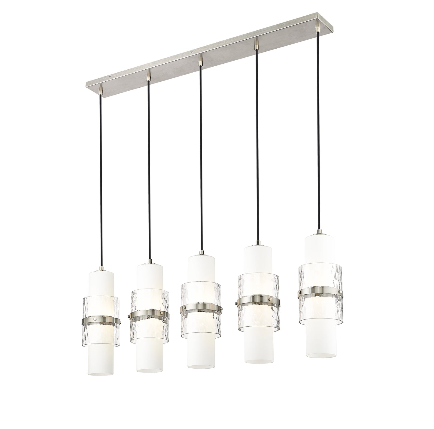 1946P-5L-BN - Cayden 5 Light Linear 42" Chandelier - Brushed Nickel