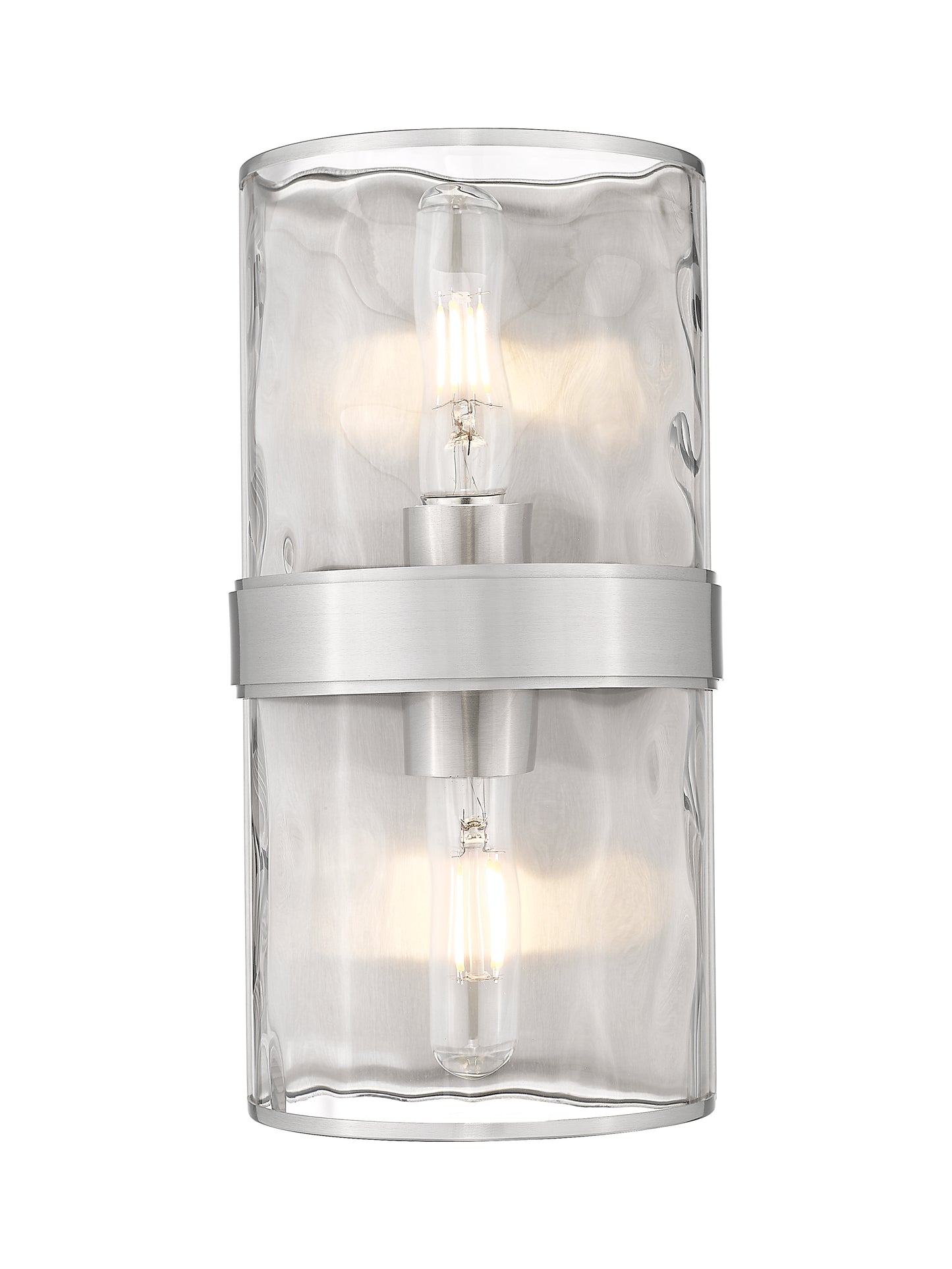 3053-2SS-BN - Meridian 2 Light Wall 12" Sconce - Brushed Nickel