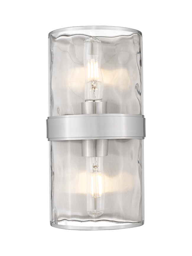 3053-2SS-BN - Meridian 2 Light Wall 12" Sconce - Brushed Nickel
