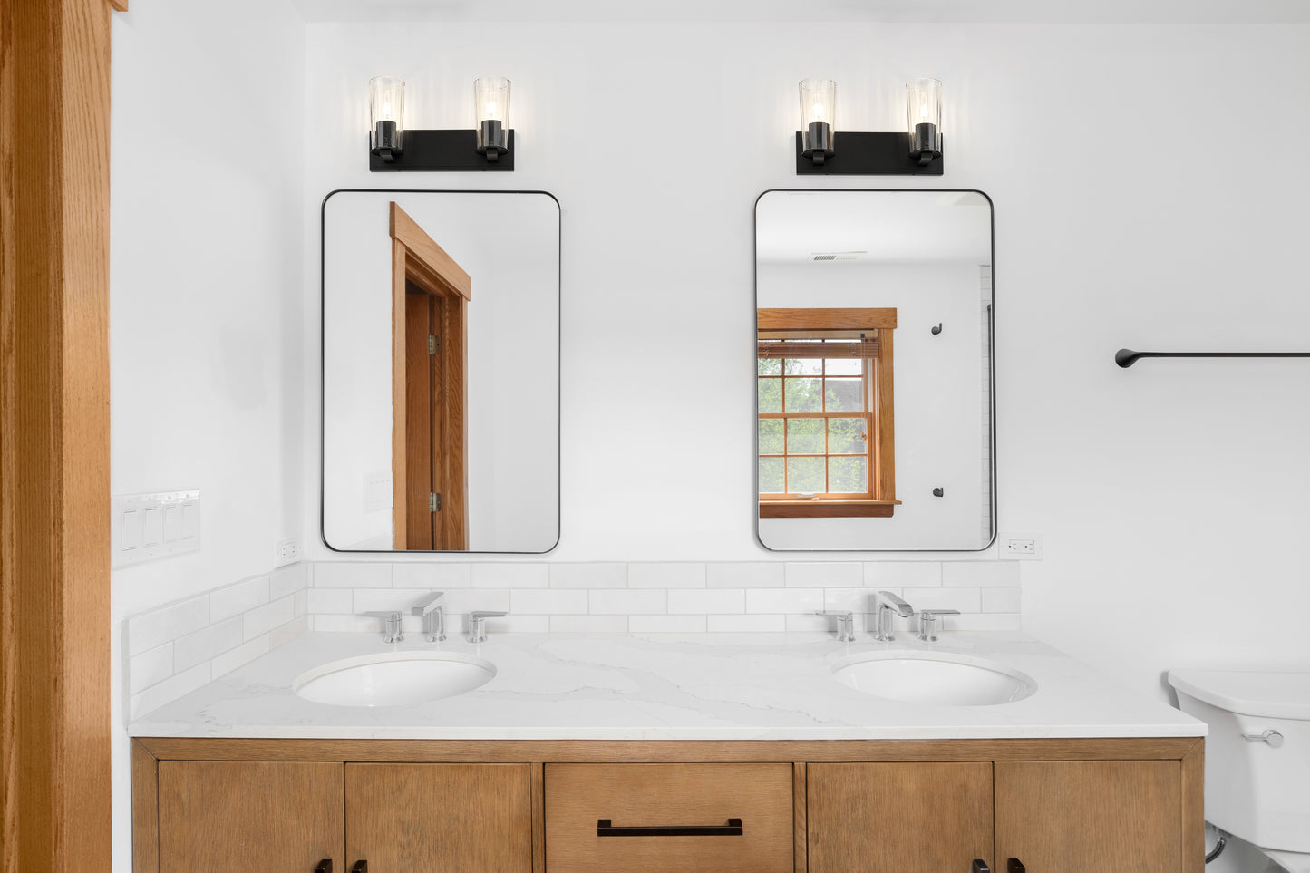 826-2V-MB - Titus 2 Light 16" Vanity - Matte Black