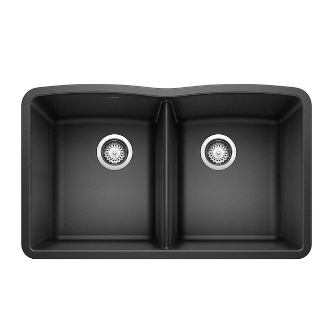 440184 - 32" Diamond Equal Double Bowl Undermount Kitchen Sink - Anthracite