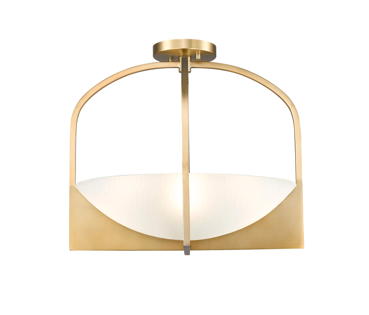 1947SFS-MGLD - Devon 4 Light Semi Flush 18" Mount - Modern Gold