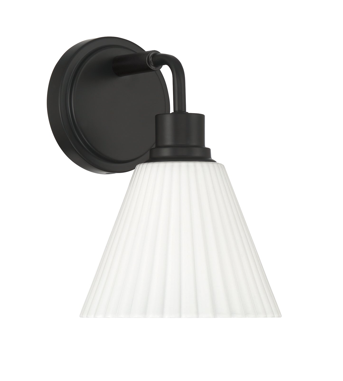 62301-FB - Pleated II 1 Light 10.38" High Wall Sconce - Flat Black
