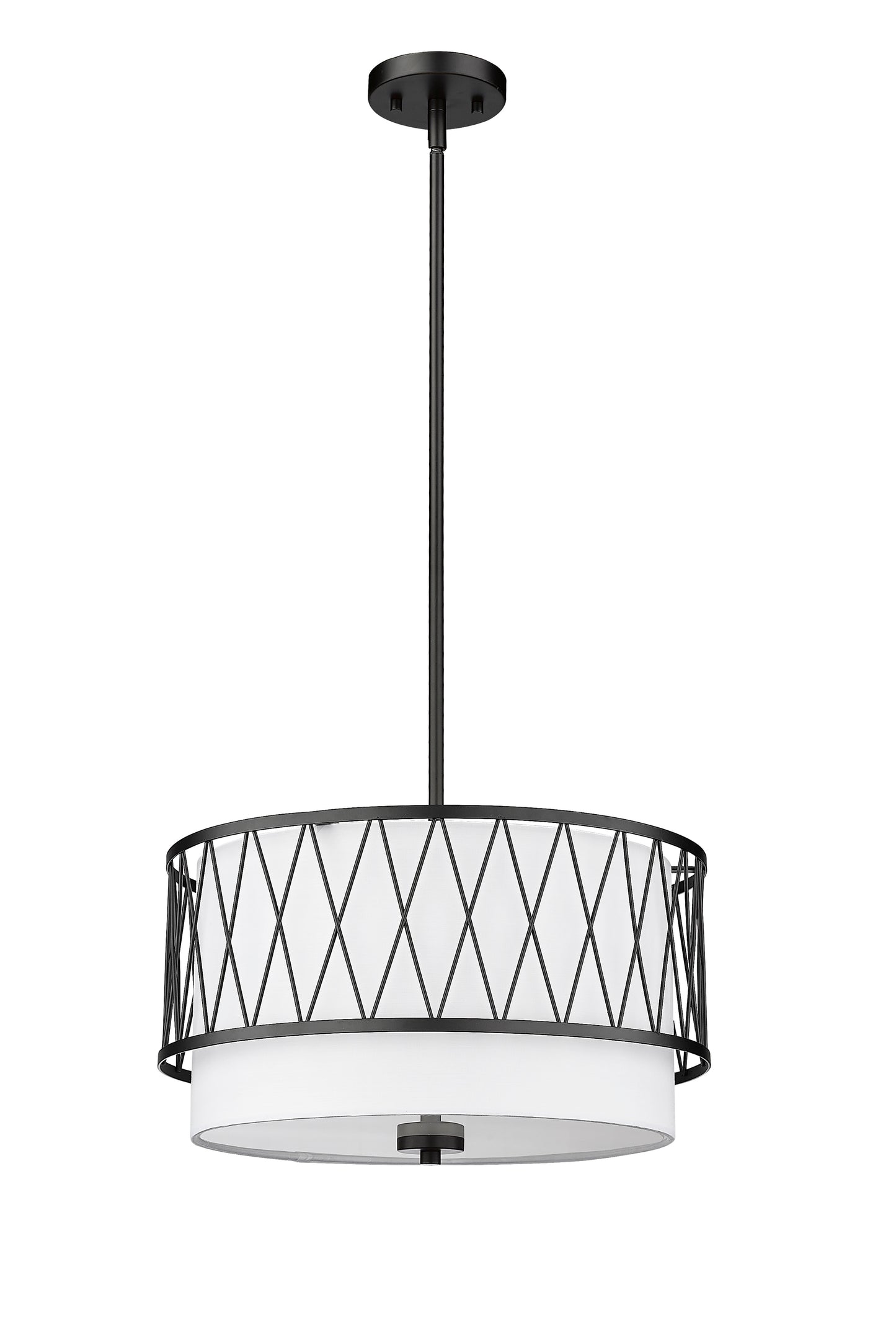198-17MB - Dalton 3 Light 17" Pendant - Matte Black