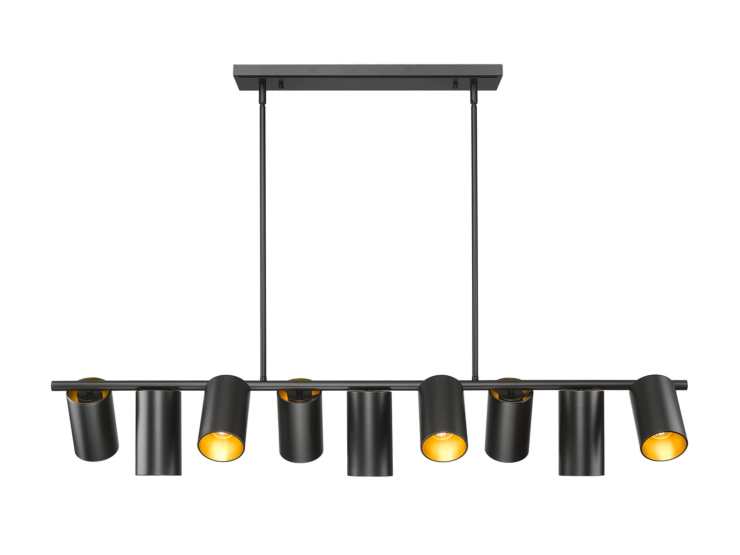 7520-9L-MB - Lumina 9 Light Linear 55" Chandelier - Matte Black