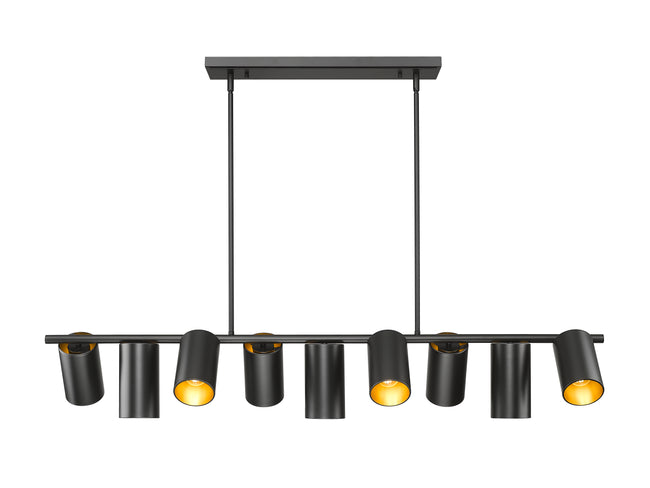 7520-9L-MB - Lumina 9 Light Linear 55" Chandelier - Matte Black