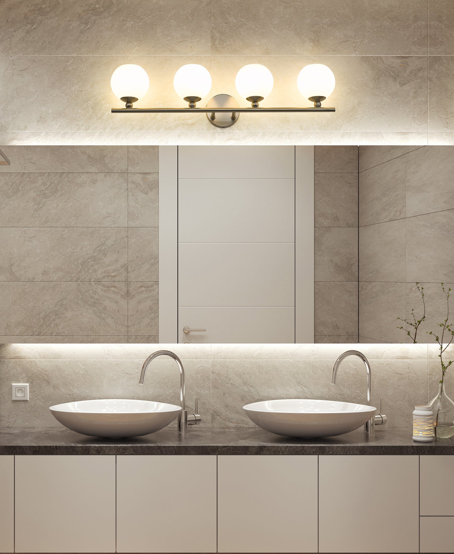 1100-4V-BN - Neoma 4 Light 30" Vanity - Brushed Nickel