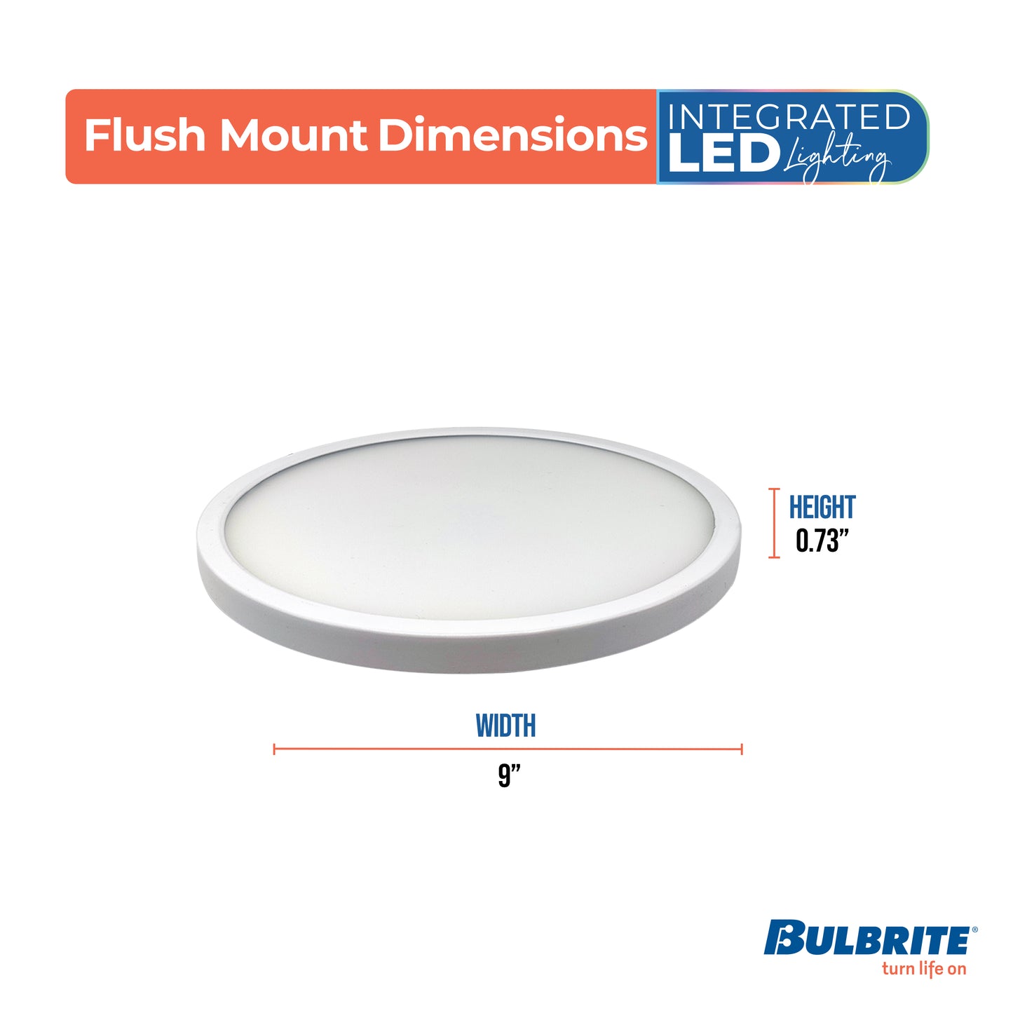 773611 - 9" Flush Mount LED Ceiling Light - 10.3 Watt - Adjustable CCT - White