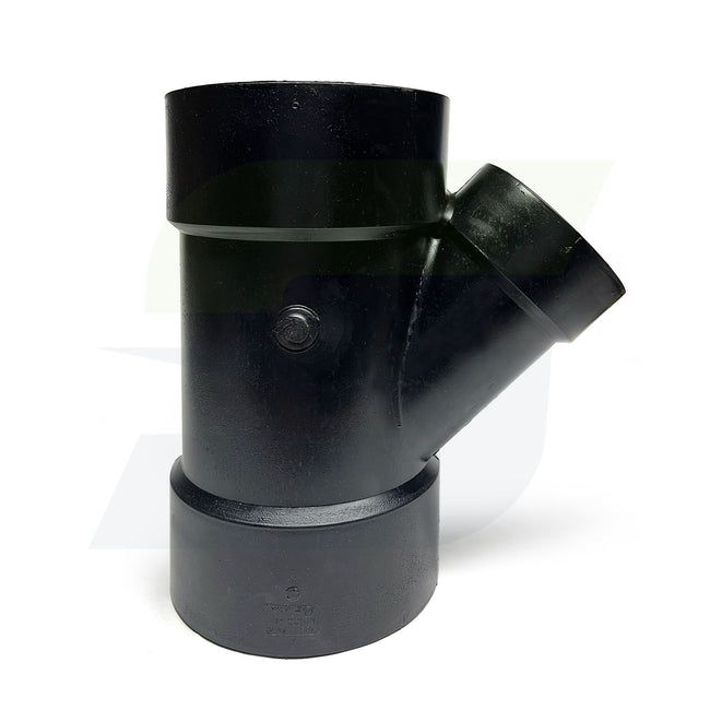 I092650 - 6" x 6" x 4" Hub ABS DWV 45 Degree Reducing Wye 5810R