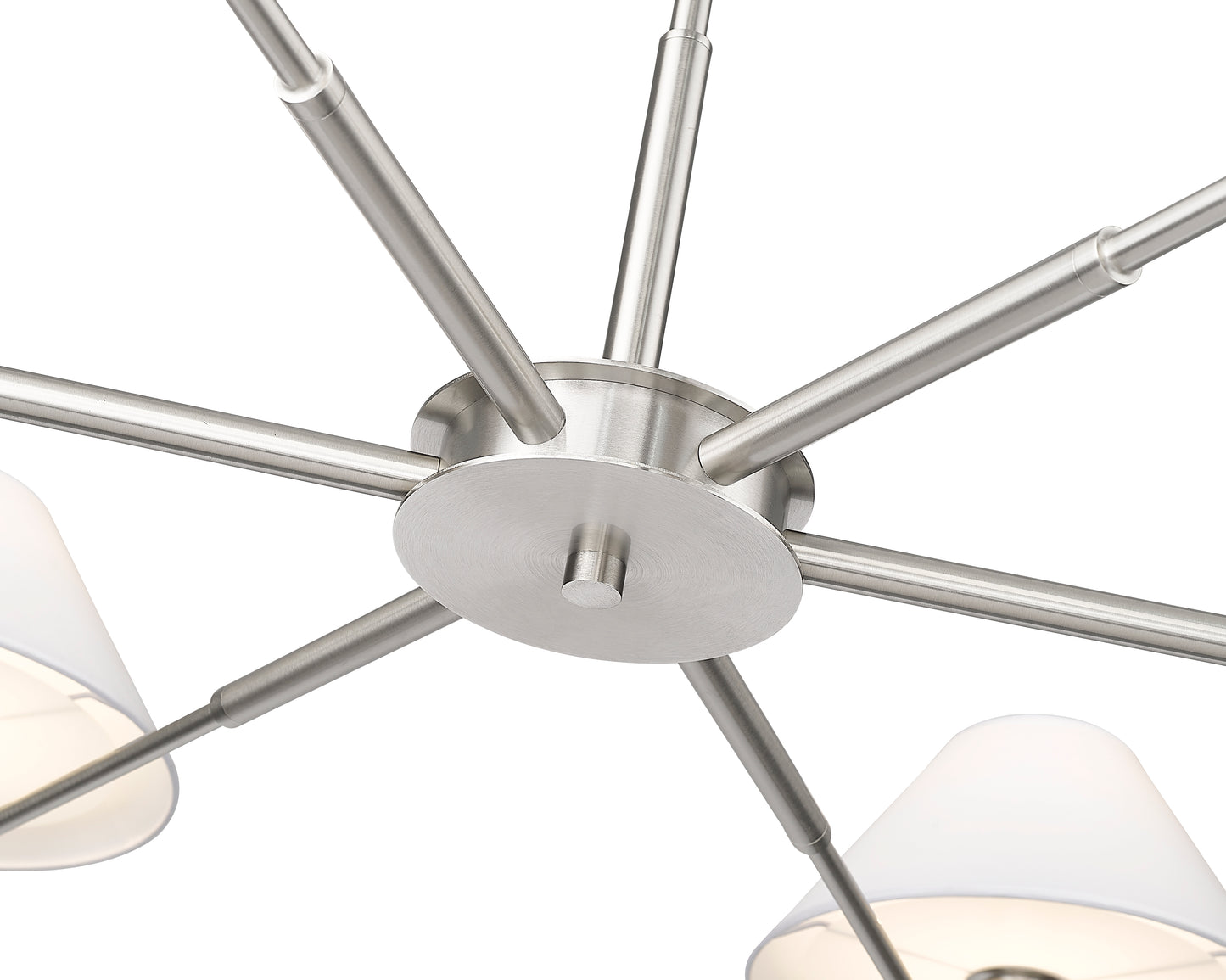 744-63R-BN - Leila 6 Light 63" Chandelier - Brushed Nickel
