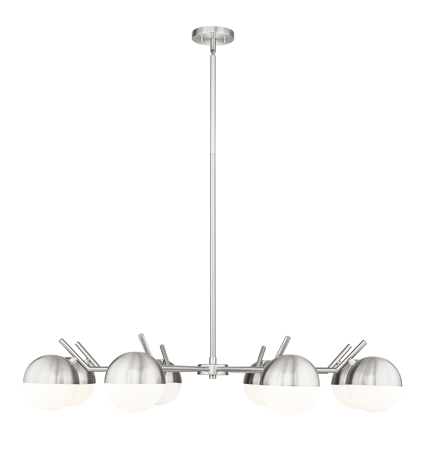 7517-8BN - Realm Sphere 8 Light 44" Chandelier - Brushed Nickel