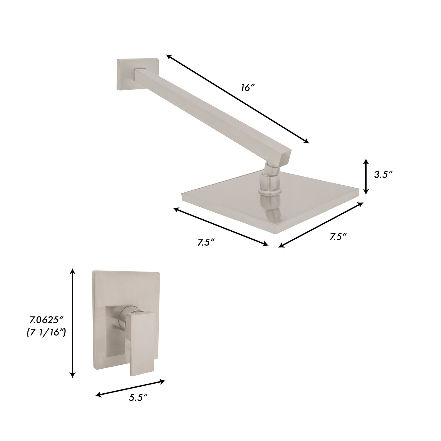 BLS-SHF-BN - Bliss Shower Faucet in Brushed Nickel