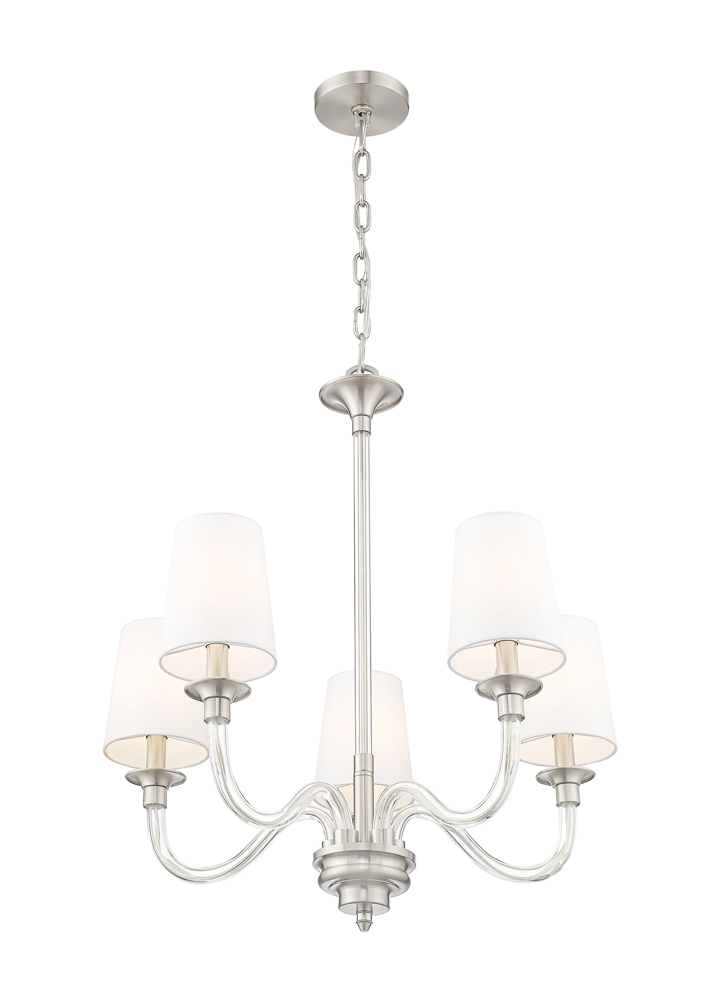 1950-5BN - Katerina 5 Light 24" Chandelier - Brushed Nickel