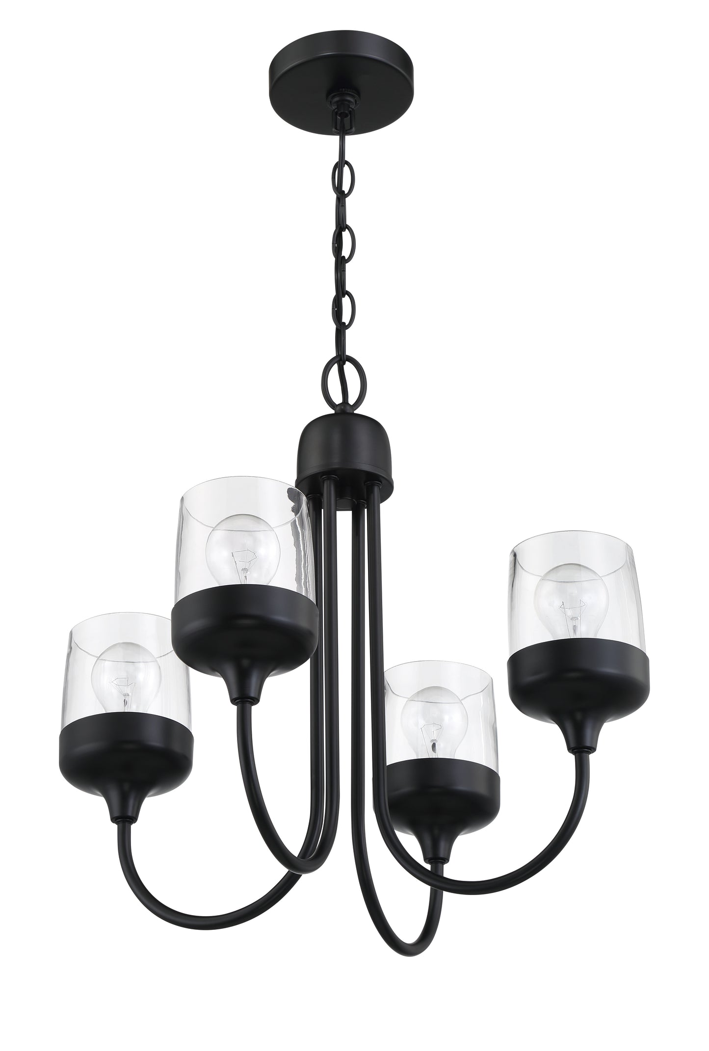 58124-FB - Wrenn 4 Light 20" Wide Chandelier - Flat Black