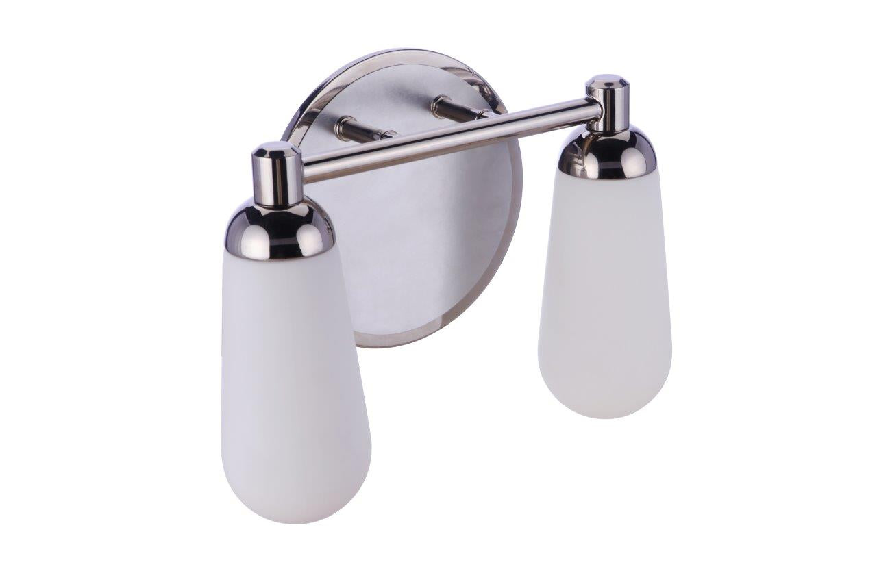 13112BNKPLN2 - Riggs 2 Light 12.38" Wide Vanity Light - Brushed Polished Nickel / Polished Nickel