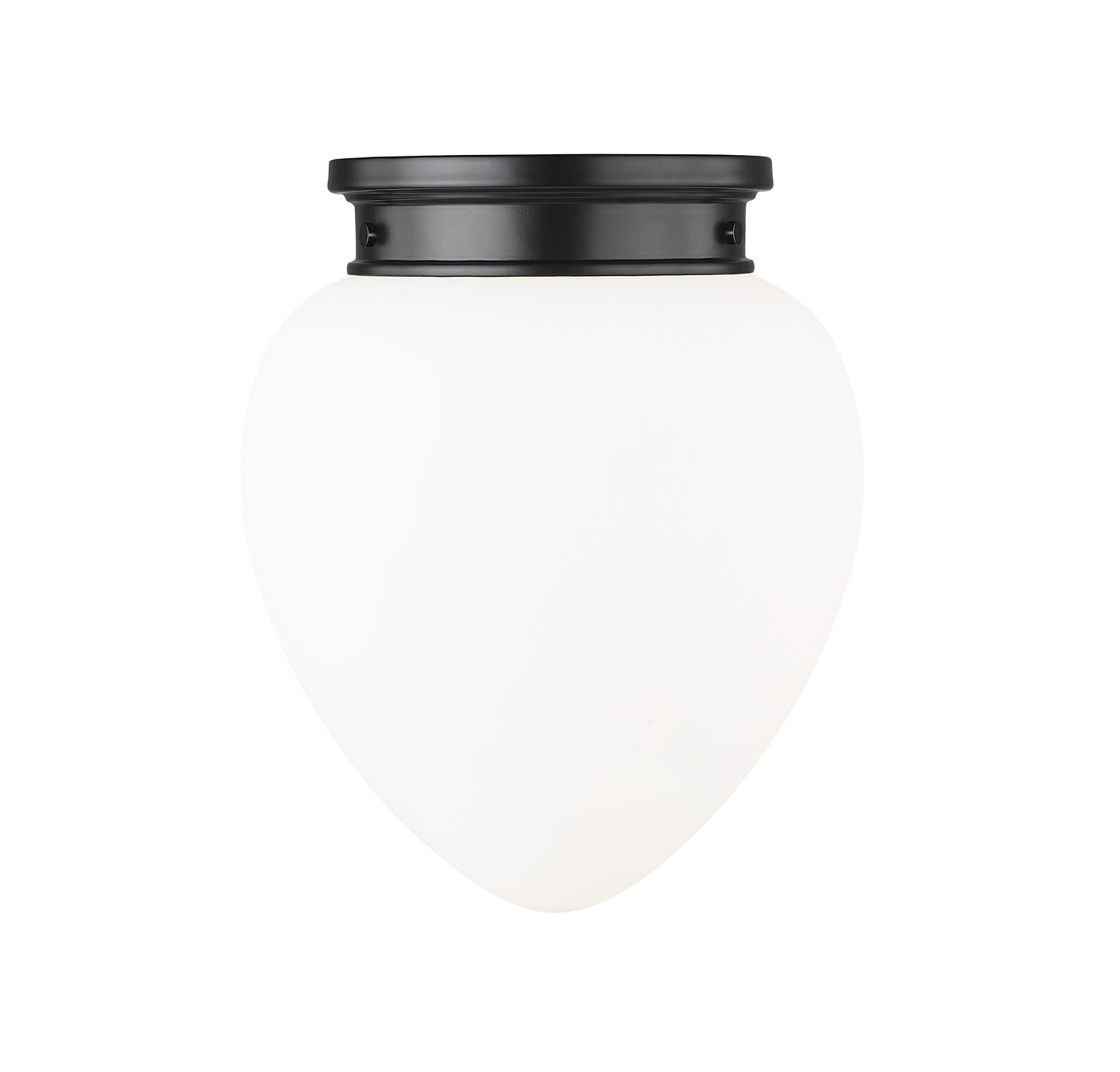 1945F12-MB - Gideon 1 Light Flush 12" Mount - Matte Black