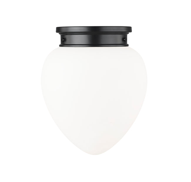 1945F12-MB - Gideon 1 Light Flush 12" Mount - Matte Black