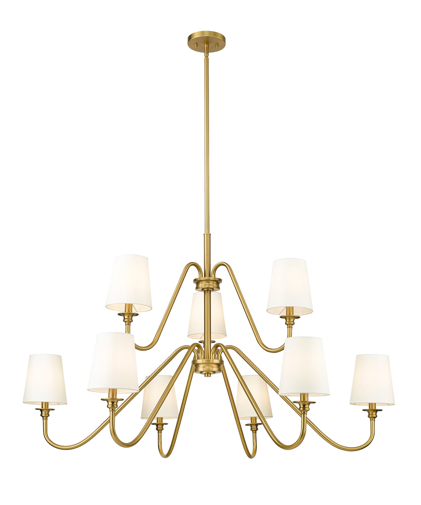 7509-9-46MGLD - Gianna 9 Light 46" Chandelier - Modern Gold