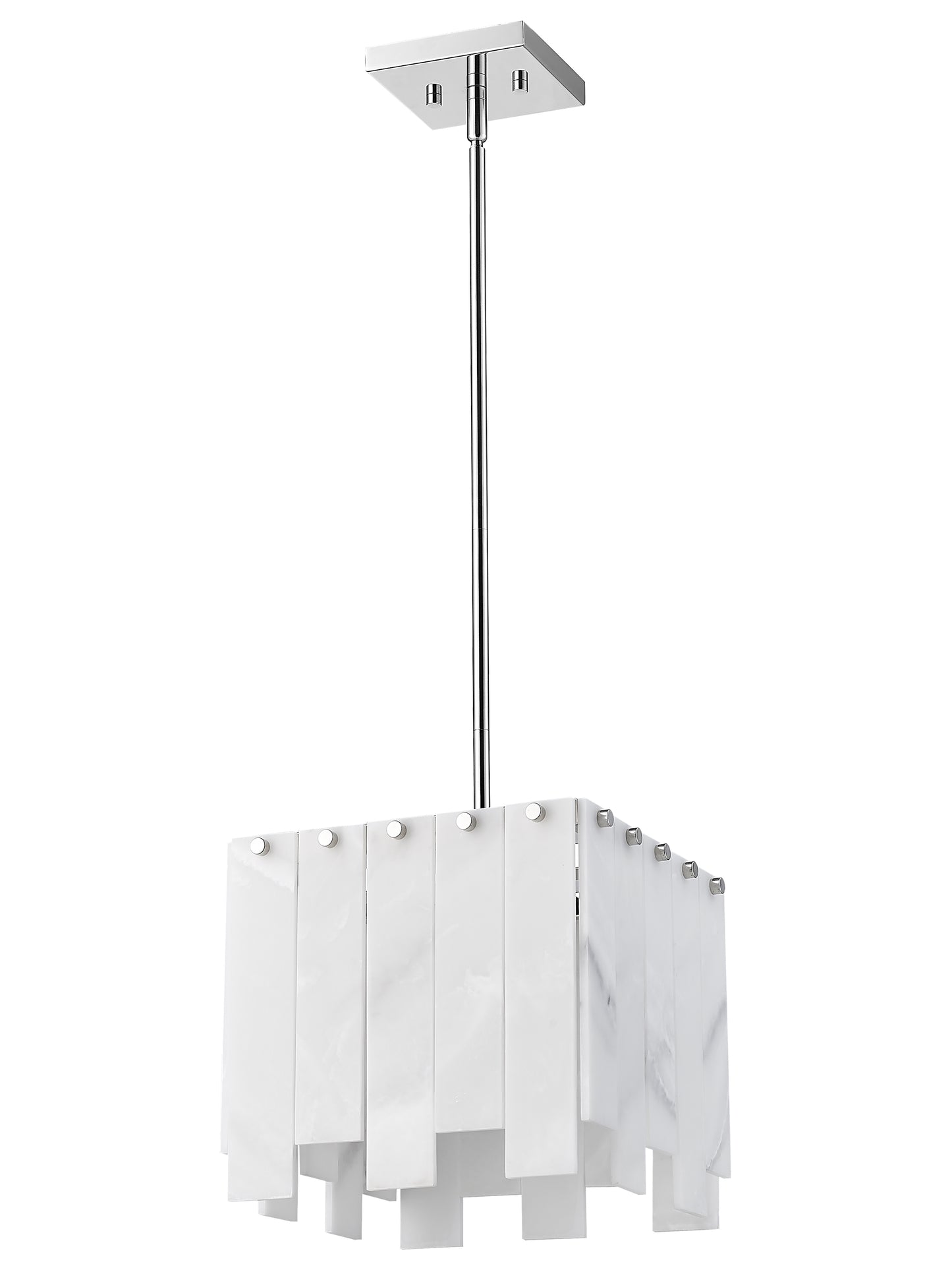 345P12-PN - Viviana 1 Light 12" Pendant - Polished Nickel