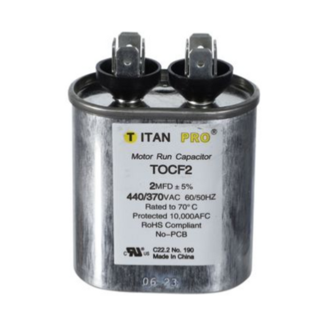 TOCF2 - TITAN PRO CAPACITOR 2 MFD 440/370V OVAL