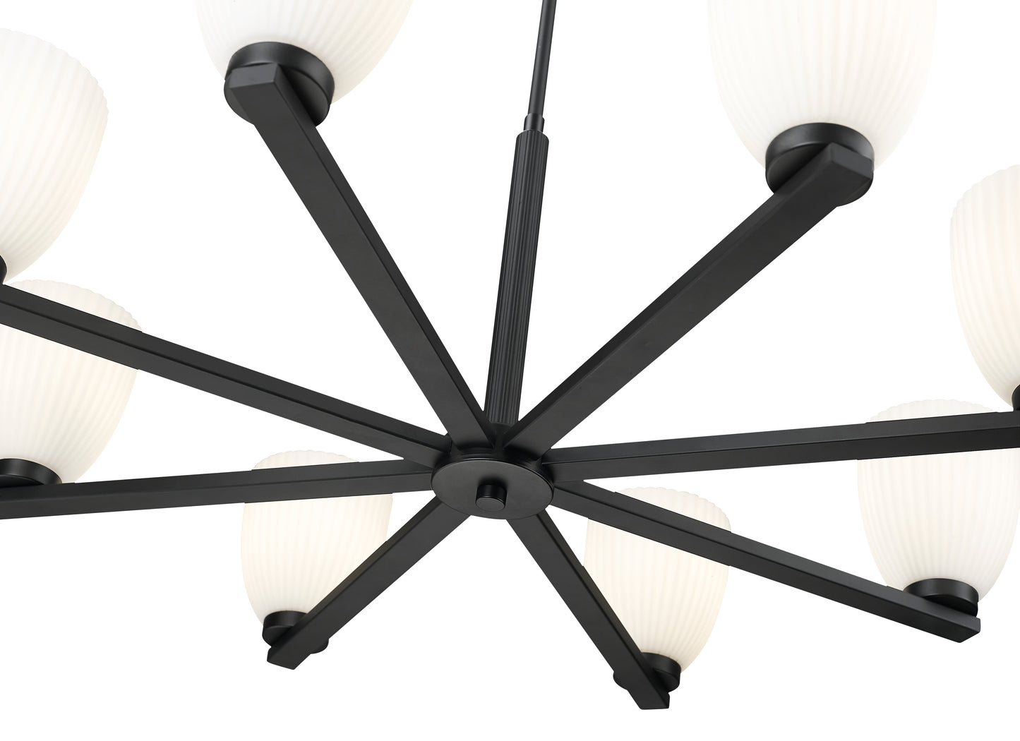 7518-8MB - Naya 8 Light 33" Chandelier - Matte Black