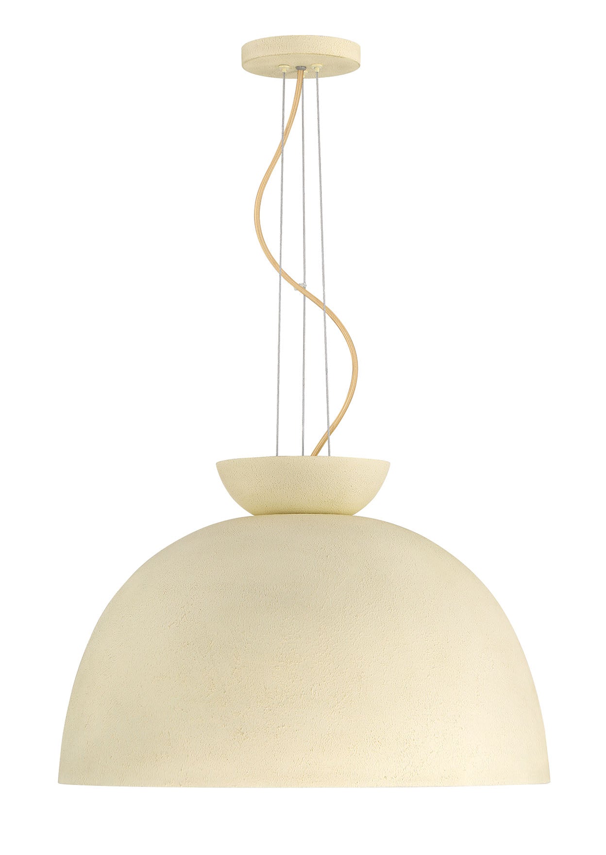 59192-CW - Ventura Dome 1 Light 20" Wide Pendant - Cottage White