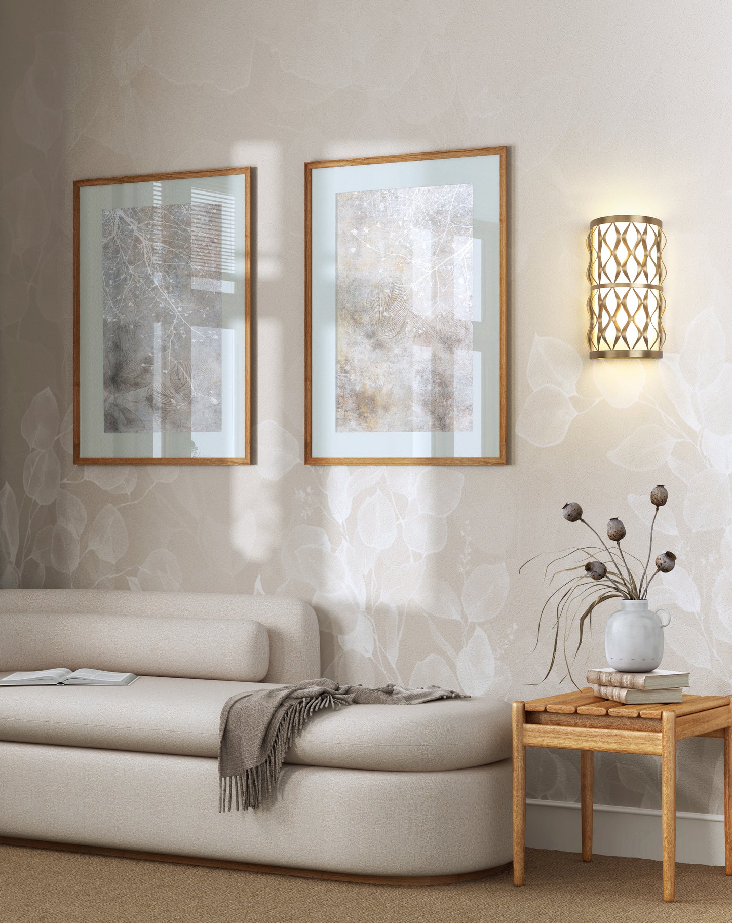 1948-2S-MGLD - Harden 2 Light Wall 15" Sconce - Modern Gold