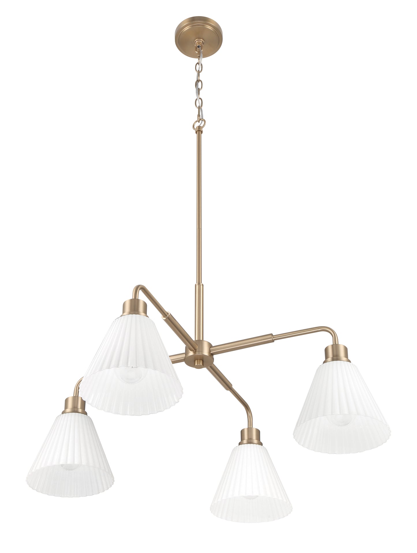 62324-CPZ - Pleated II 4 Light 30" Wide Chandelier - Premium Bronze
