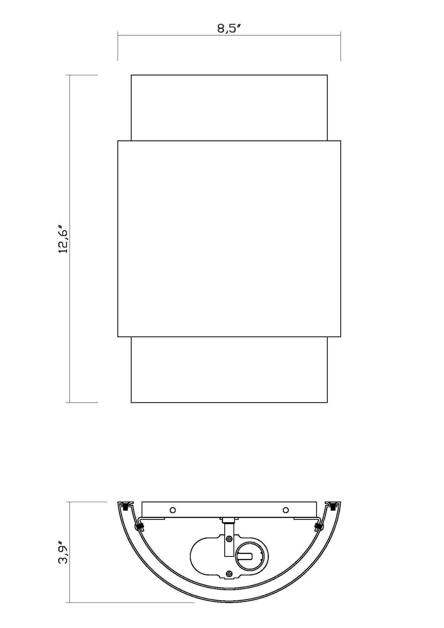 739S-BRZ-RB - Harlech 2 Light Wall 13" Sconce - Bronze / Rubbed Brass