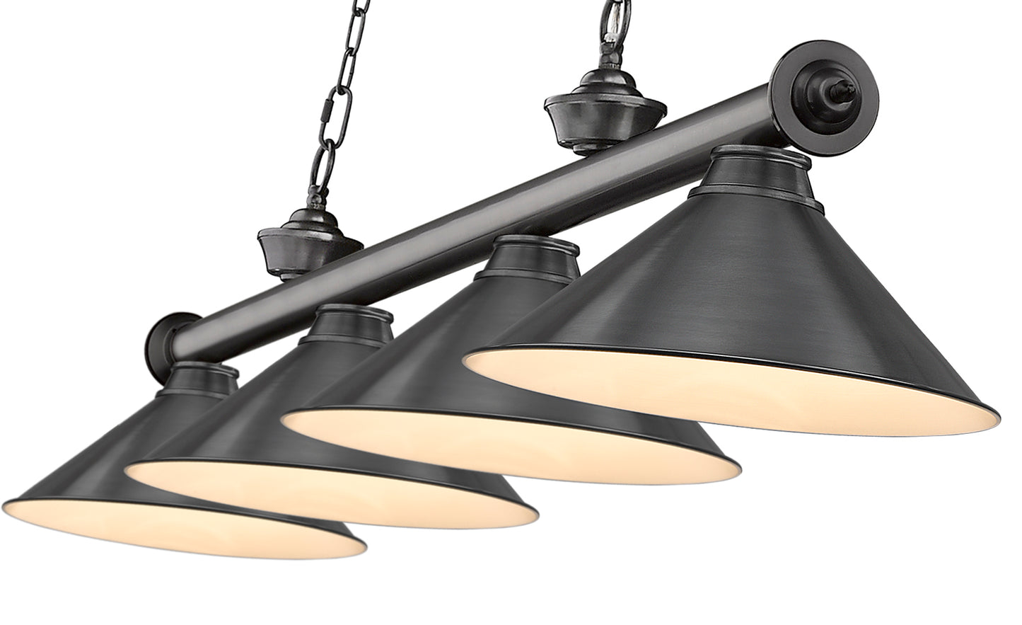2306-4BP-BP15 - Cordon 4 Light 81" Billiard - Bronze Plate