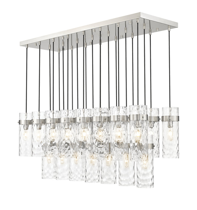 7002P5-23L-BN - Fontaine 23 Light Linear 54" Chandelier - Brushed Nickel