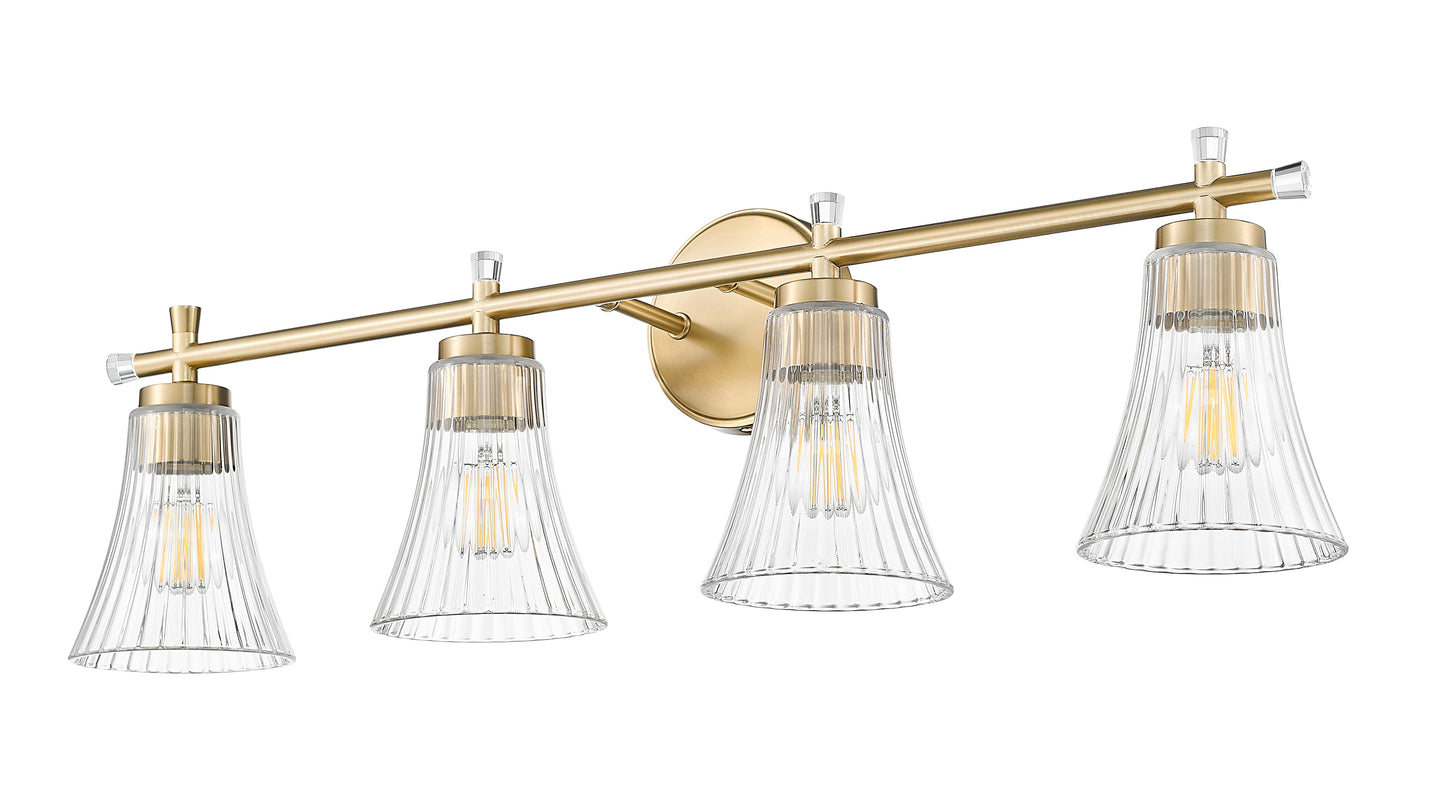 7519-4V-MGLD - Belle 4 Light 32" Vanity - Modern Gold