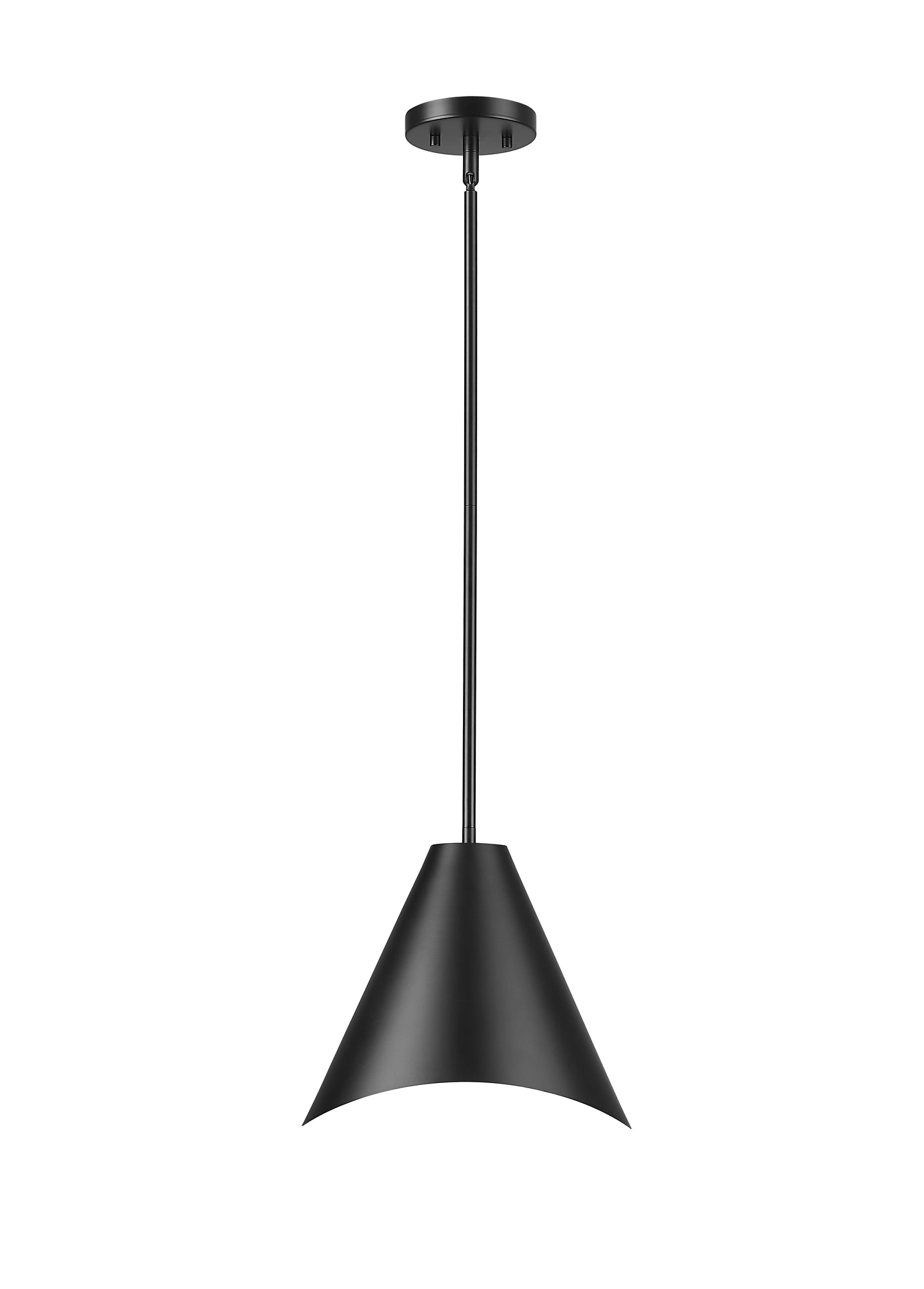 1952P12-MB - Aria 1 Light 12" Pendant - Matte Black