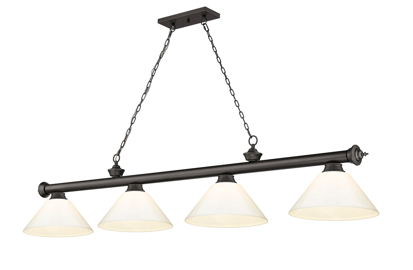 2306-4BRZ-PWH - Cordon 4 Light 81" Billiard - Bronze