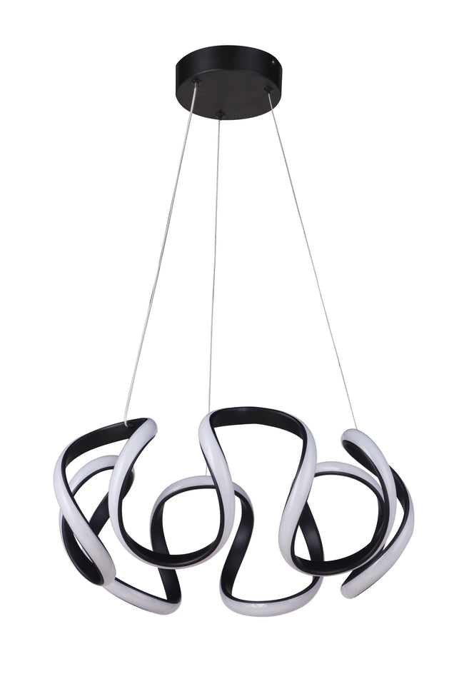55790-FB-LED - Pulse 1 Light 18" Wide Pendant - Flat Black