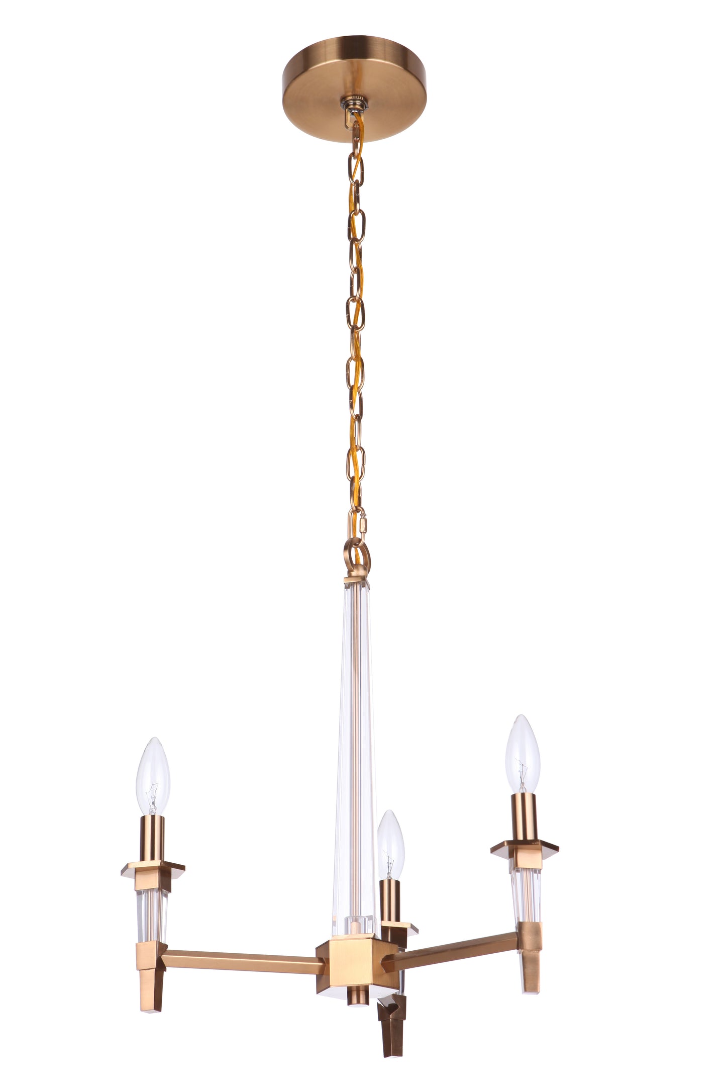 53223-SB - Tarryn 3 Light 20" Wide Chandelier - Satin Brass