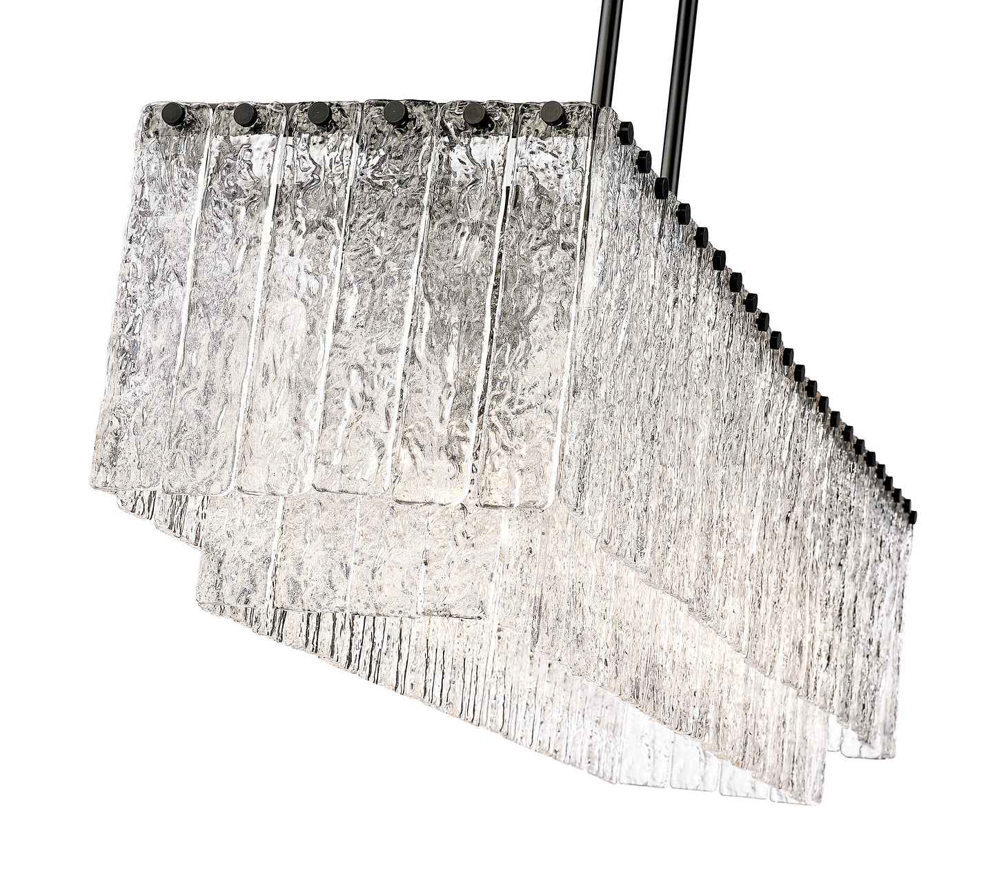 1943-42L-MB - Glacier 5 Light Linear 43" Chandelier - Matte Black