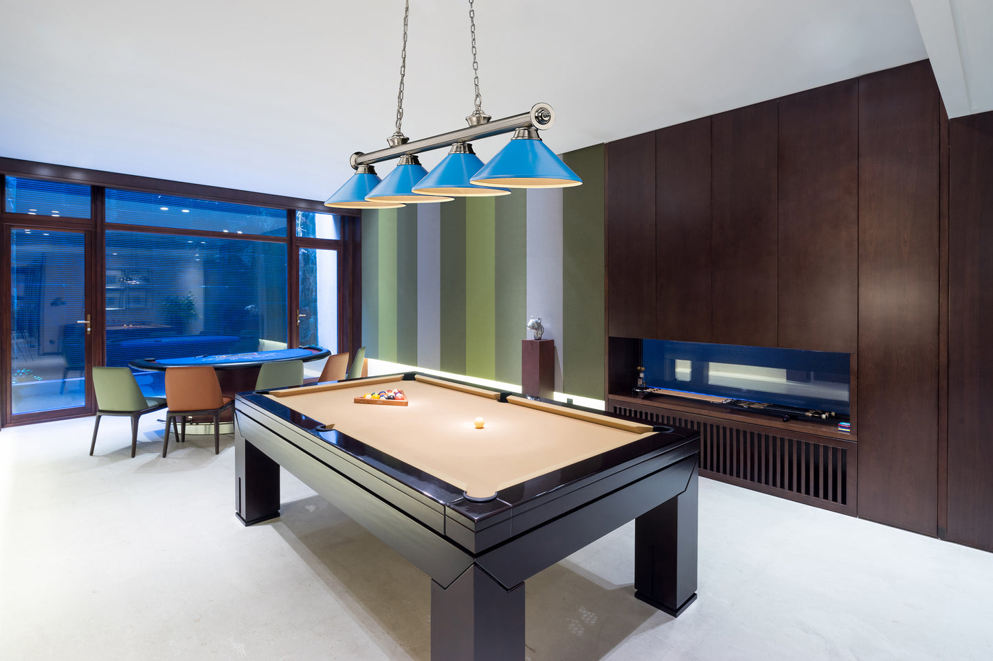 2306-4BN-MEB - Cordon 4 Light 82" Billiard - Brushed Nickel