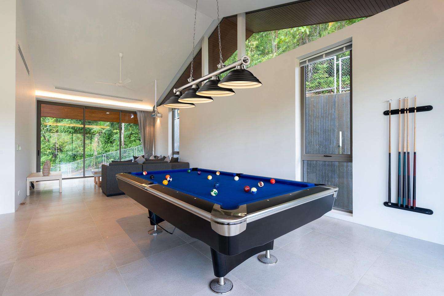 2306-4BN-SMB - Cordon 4 Light 82" Billiard - Brushed Nickel
