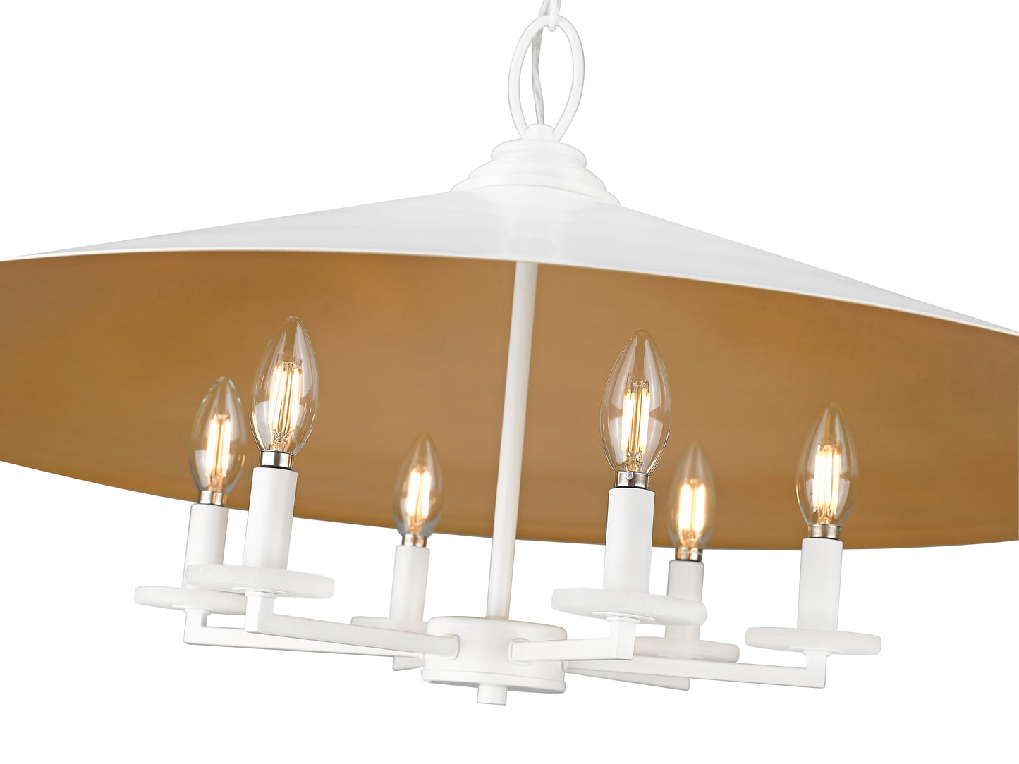 1953-32MW - Rialto 6 Light 32" Pendant - Matte White