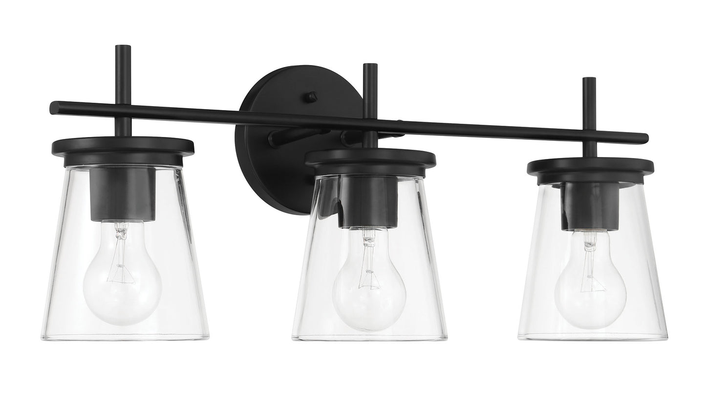 60403-FB - Connell 3 Light 22" Wide Vanity Light - Flat Black