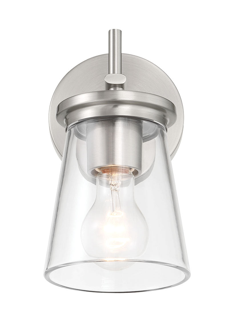 60401-BNK - Connell 1 Light 9.38" High Wall Sconce - Brushed Nickel