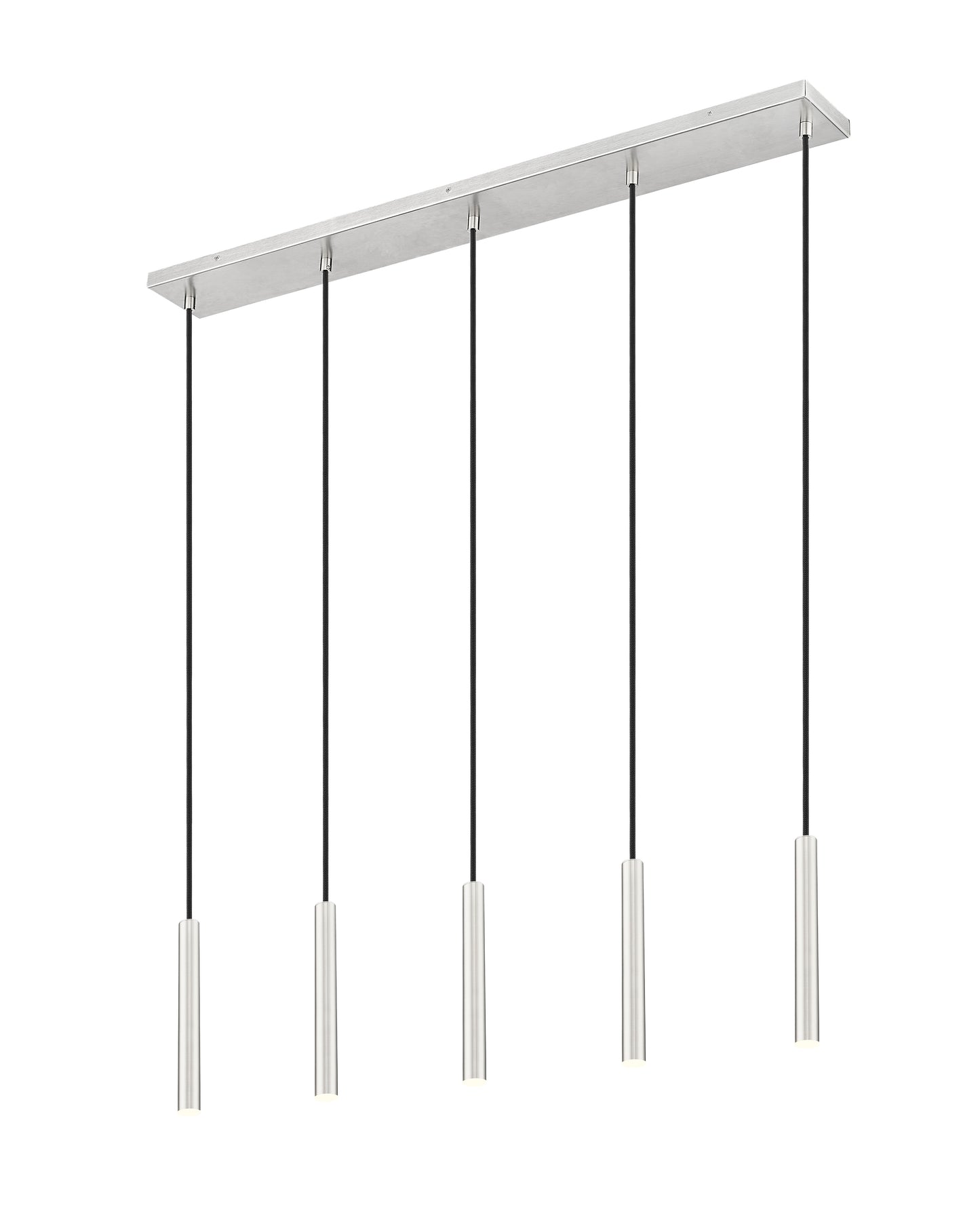 919MP12-5L-BN-LED - Forest 5 Light Linear 42" Chandelier - Brushed Nickel