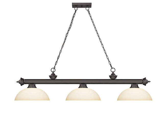 2306-3BRZ-DMO14 - Cordon 3 Light 57" Billiard - Bronze