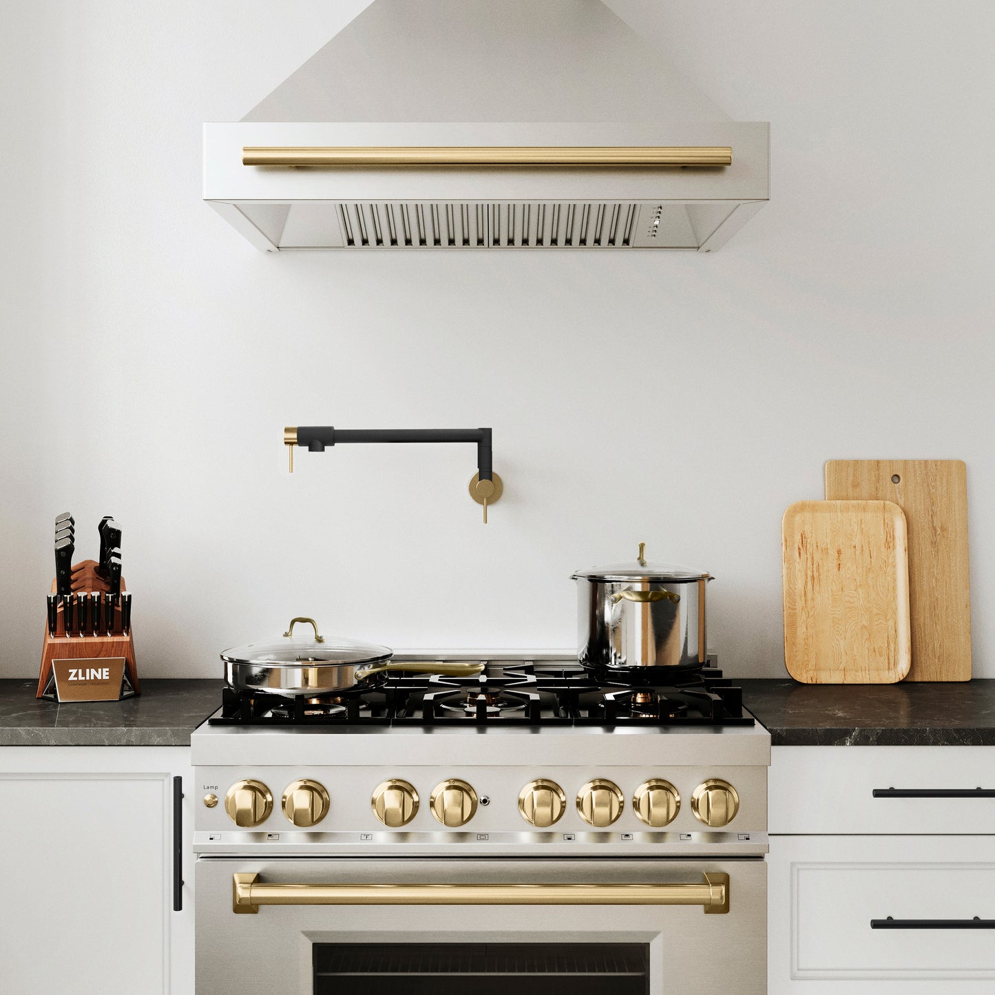 GEM-FPF-ZMBCB - Autograph Edition Gemini Pot Filler in Matte Black and Champagne Bronze