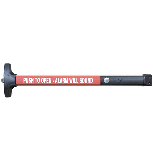 V40EB-W-628-48 - 48" Battery Operated Alarmed Rim Exit Device - Weatherized