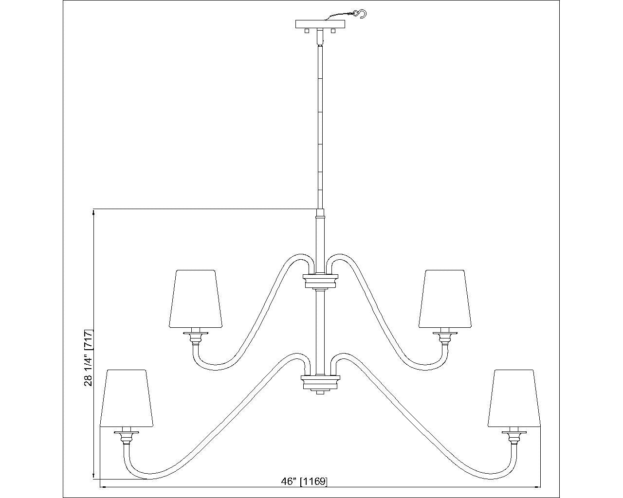 7509-9-46MGLD - Gianna 9 Light 46" Chandelier - Modern Gold
