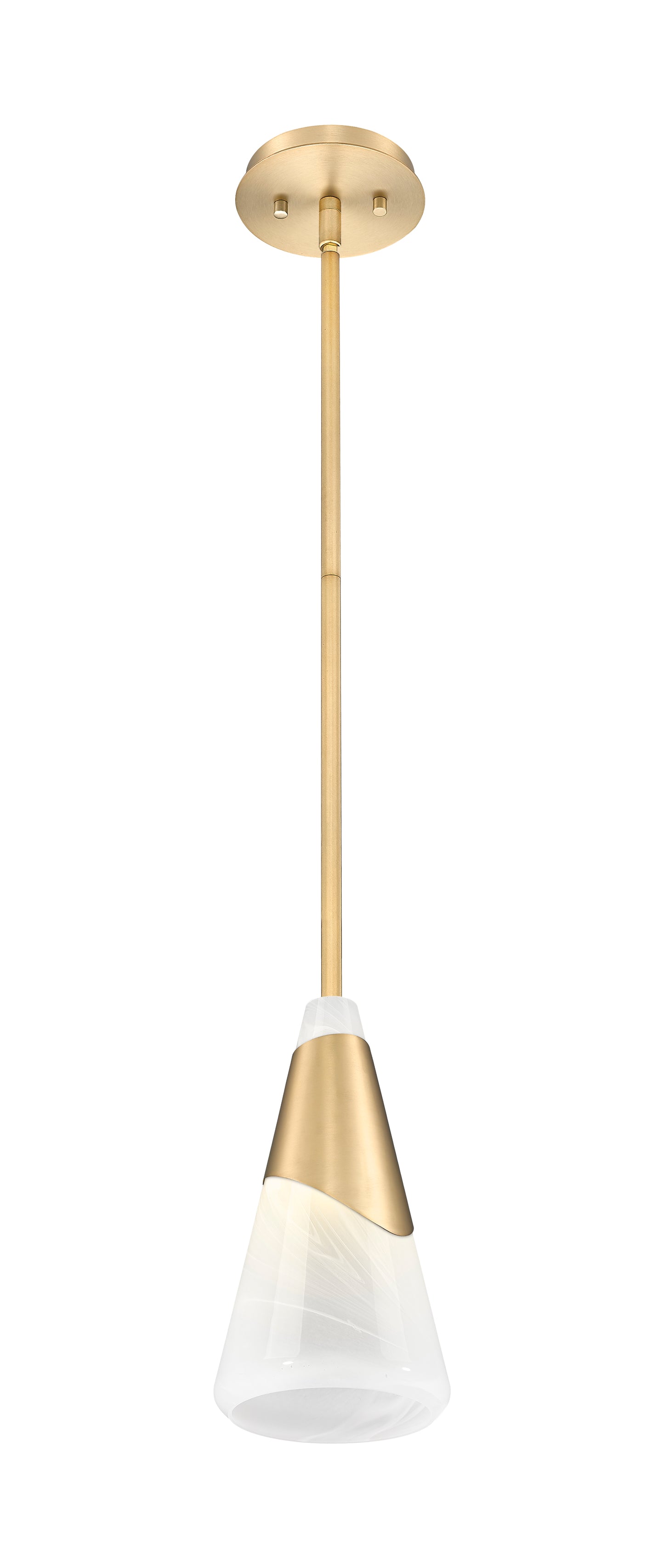 828P7-ROD-MGLD - Aimie 1 Light 7" Pendant - Modern Gold