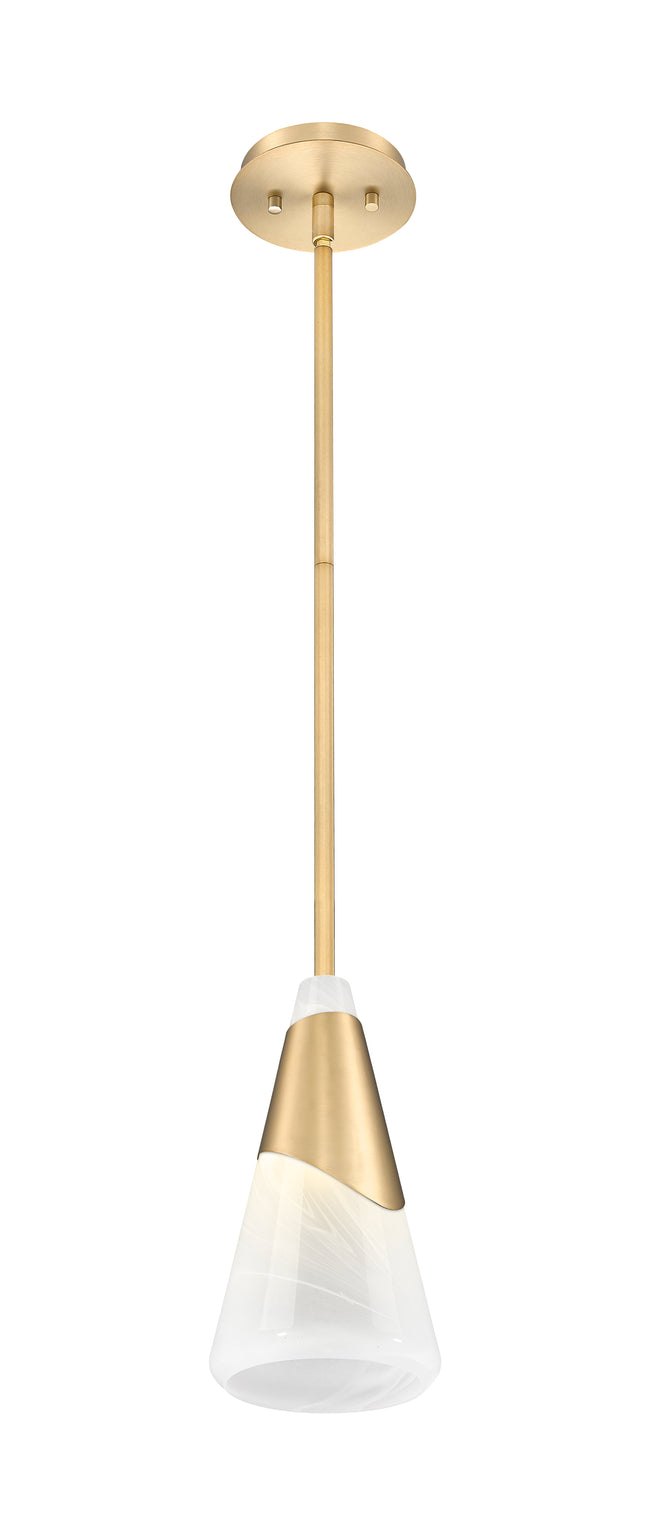 828P7-ROD-MGLD - Aimie 1 Light 7" Pendant - Modern Gold